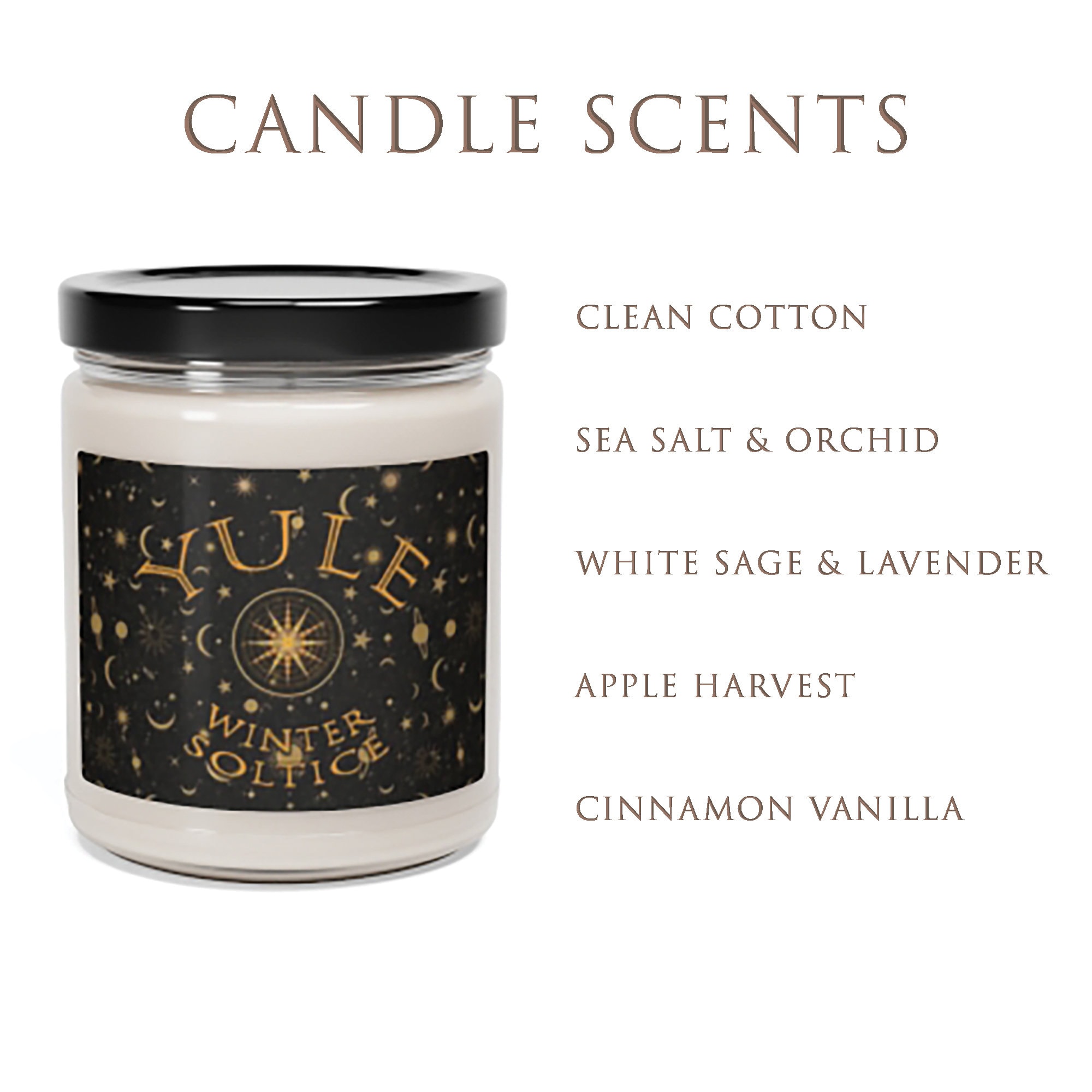 Yule Scented Soy Candle, Pagan Altar Candle, Wicca Candle, Gift for