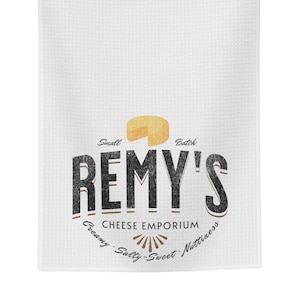 Ratatouille Kitchen Gift - Remys Cheese Emporium Soft Tea Towel - Anyone Can Cook - Ratatouille Towel - Kitchen Gift - Gift for Cooks