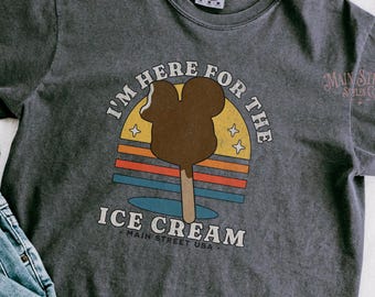 Mickey Ice Cream Comfort Colors Boxy Tee: Retro Cropped Shirt