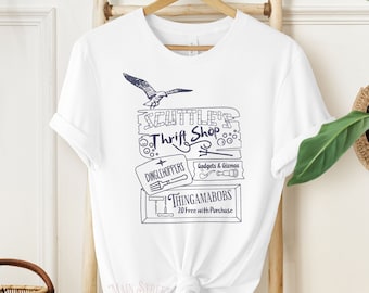 The Little Mermaid Shirt - Scuttles Thrift Shop Unisex Light Weight Jersey Short Sleeve Tee - Thingamabob, Gadgets & Gizmos, Dinglehopper
