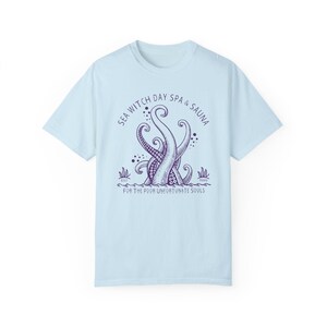 The Little Mermaid Ursula Adult Shirt, Sea Witch Day Spa & Sauna Comfort Colors Heavy Weight Cotton Unisex Tshirt, Villain Park Hopper Tee Chambray