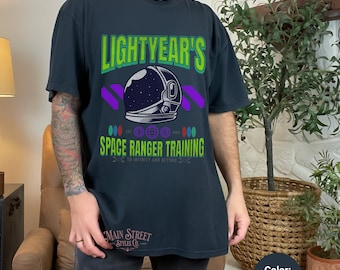 Chemise d'entraînement Lightyear's Space Ranger adulte - T-shirt unisexe en coton épais, couleurs jusqu'à l'infini et au-delà - Astronaute de l'espace