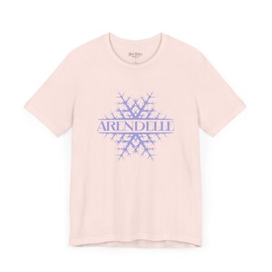 Frozen Shirt for Adults - Arendelle Snowflake T Shirt Unisex Light Weight Jersey Short Sleeve Tee - Anna Elsa Princess Gift - Snowflake Soft Pink