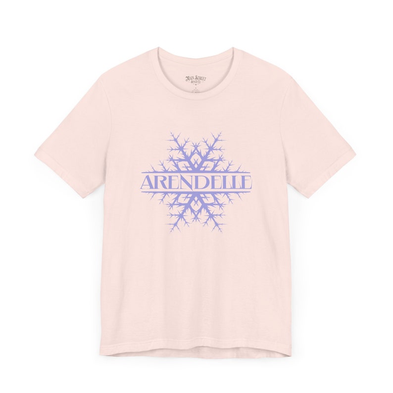 Frozen Shirt for Adults - Arendelle Snowflake T Shirt Unisex Light Weight Jersey Short Sleeve Tee - Anna Elsa Princess Gift - Snowflake Soft Pink