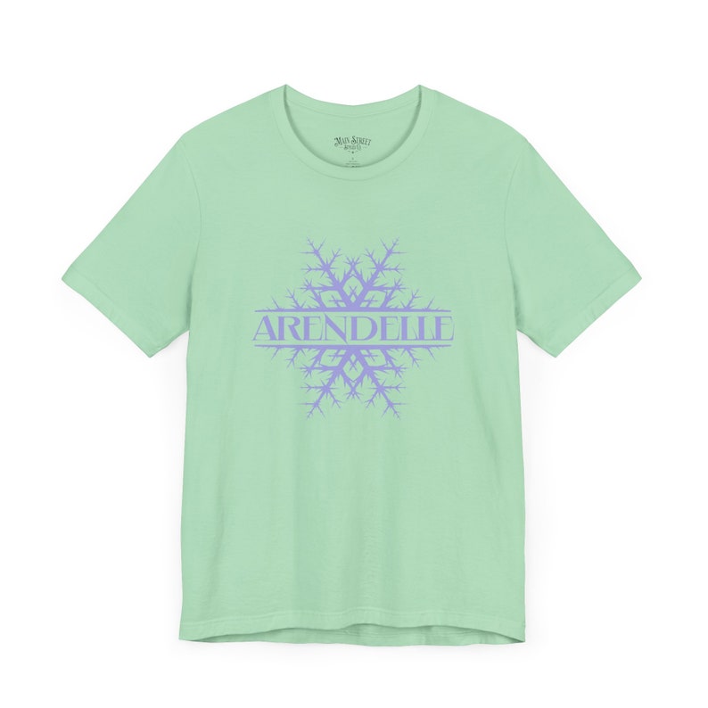 Frozen Shirt for Adults - Arendelle Snowflake T Shirt Unisex Light Weight Jersey Short Sleeve Tee - Anna Elsa Princess Gift - Snowflake Mint