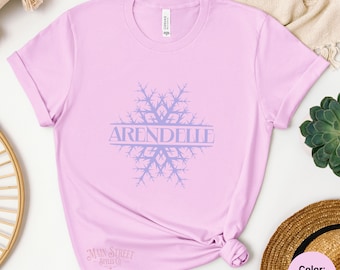 Frozen Shirt for Adults - Arendelle Snowflake T Shirt Unisex Light Weight Jersey Short Sleeve Tee - Anna Elsa Princess Gift - Snowflake