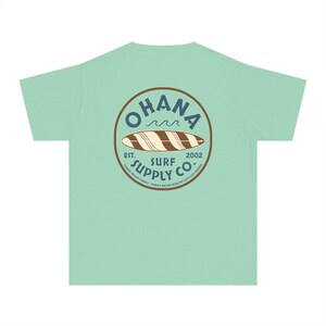 Lilo and Stitch Youth Shirt, Ohana Surf Supply Co Front & Back Print Comfort Colors Mid Weight Unisex Tee, Kids Tshirt, Park Hopper Matching Island Reef