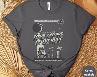 Little Shop of Horrors Shirt Adult - Total Eclipse of the Sun Light Weight Short Sleeve Tee - Audrey II - Mean Green Mother From Outer Space