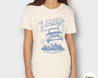 Wizard Vintage Flying Cars Youth Tee, Wizarding World Kids Unisex Light Weight Short Sleeve Tee, The Burrow, Bookish Gift, HP Park Shirt