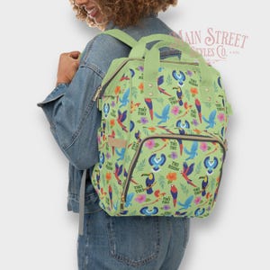 Disney tiki room Blue Tropical Parrot Backpack Disney Backpack Bag - Enchanted Tiki Room - Blue-BagsT-1798 main image 4
