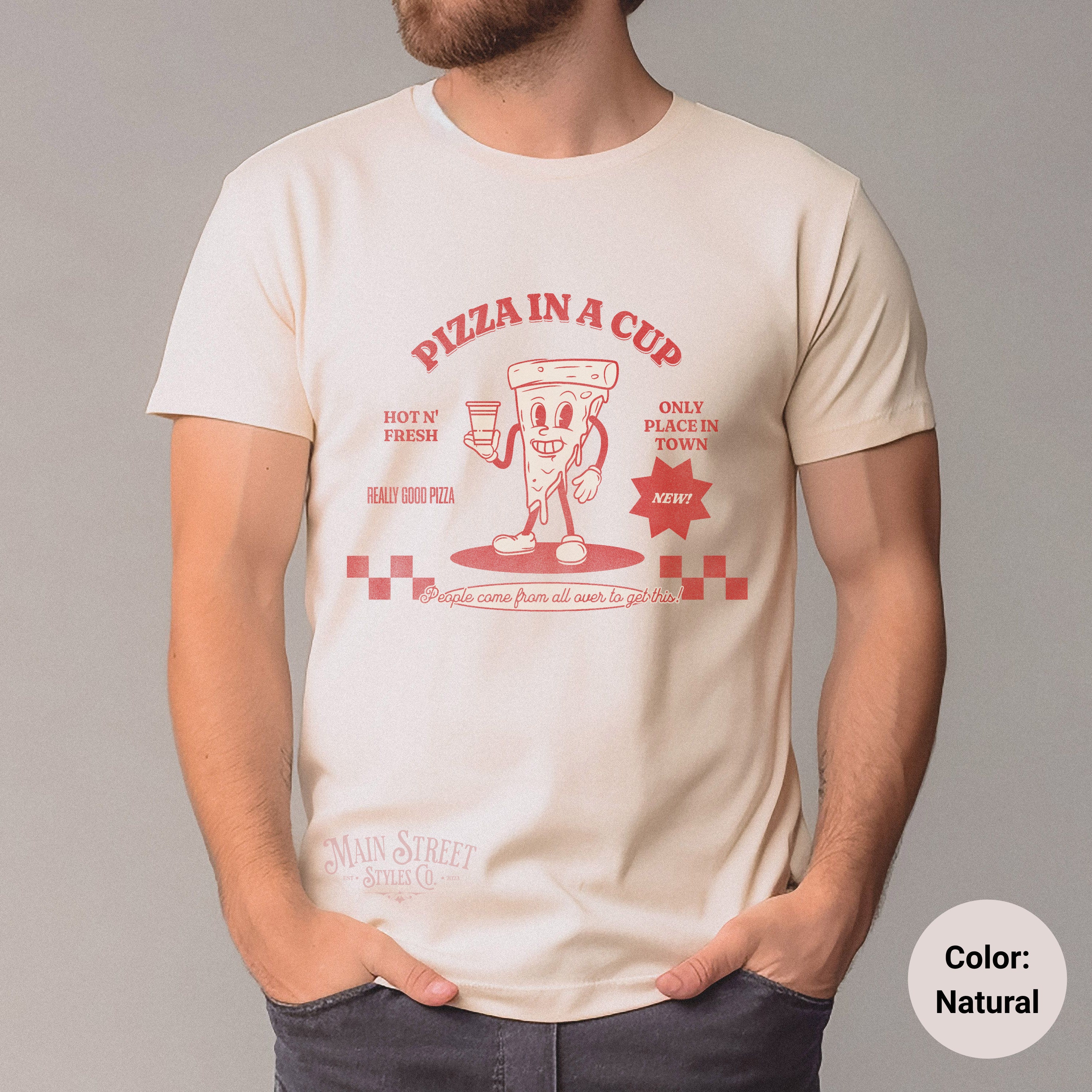 The Jerk Shirt - Pizza in a Cup Unisex Light Weight Jersey Short