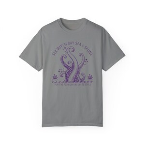 The Little Mermaid Ursula Adult Shirt, Sea Witch Day Spa & Sauna Comfort Colors Heavy Weight Cotton Unisex Tshirt, Villain Park Hopper Tee Granite