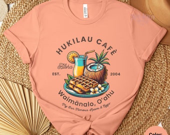 50 First Dates Shirt, Hukilau Cafe Oahu Hawaii, Bella & Canvas Light Weight Short Sleeve Tee, Adam Sandler Comedy Shirt, Movie Graphic Tee