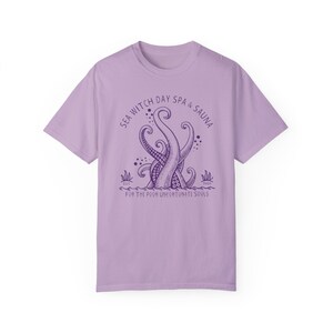The Little Mermaid Ursula Adult Shirt, Sea Witch Day Spa & Sauna Comfort Colors Heavy Weight Cotton Unisex Tshirt, Villain Park Hopper Tee Orchid