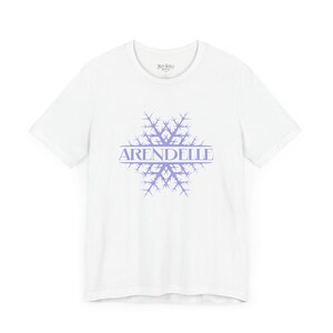 Frozen Shirt for Adults - Arendelle Snowflake T Shirt Unisex Light Weight Jersey Short Sleeve Tee - Anna Elsa Princess Gift - Snowflake White