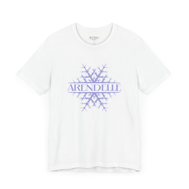 Frozen Shirt for Adults - Arendelle Snowflake T Shirt Unisex Light Weight Jersey Short Sleeve Tee - Anna Elsa Princess Gift - Snowflake White