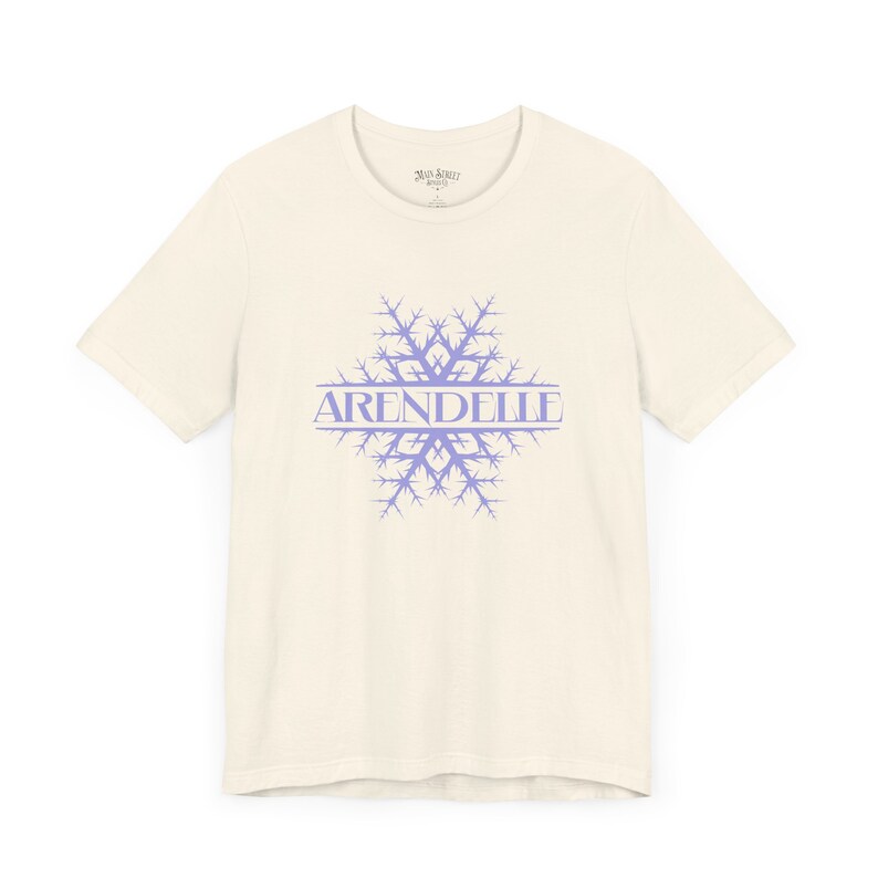 Frozen Shirt for Adults - Arendelle Snowflake T Shirt Unisex Light Weight Jersey Short Sleeve Tee - Anna Elsa Princess Gift - Snowflake Natural