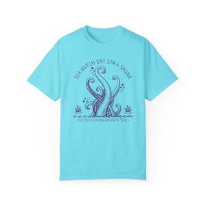 The Little Mermaid Ursula Adult Shirt, Sea Witch Day Spa & Sauna Comfort Colors Heavy Weight Cotton Unisex Tshirt, Villain Park Hopper Tee Lagoon Blue