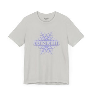Frozen Shirt for Adults - Arendelle Snowflake T Shirt Unisex Light Weight Jersey Short Sleeve Tee - Anna Elsa Princess Gift - Snowflake Silver