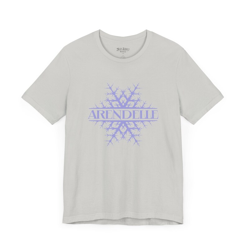 Frozen Shirt for Adults - Arendelle Snowflake T Shirt Unisex Light Weight Jersey Short Sleeve Tee - Anna Elsa Princess Gift - Snowflake Silver