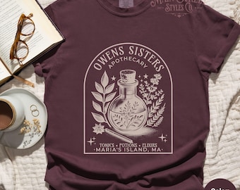 Practical Magic Shirt - Owens Sisters Apothecary Comfort Colors Heavy Weight Cotton Unisex T-shirt - Potions, Tonic, Elixirs - Witchy Shirt