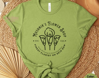 Little Shop Of Horrors Shirt - Mushniks Flower Shop Unisex Light Weight White Jersey Short Sleeve Tee - Audrey II - Strange and Interesting