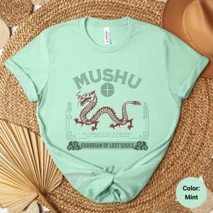 Mulan Shirt Adult - Mushu Light Weight Jersey Short Sleeve Tee - Mushu Guardian of Lost Souls - Mushu Dragon Shirt for Him - Shirt for Her