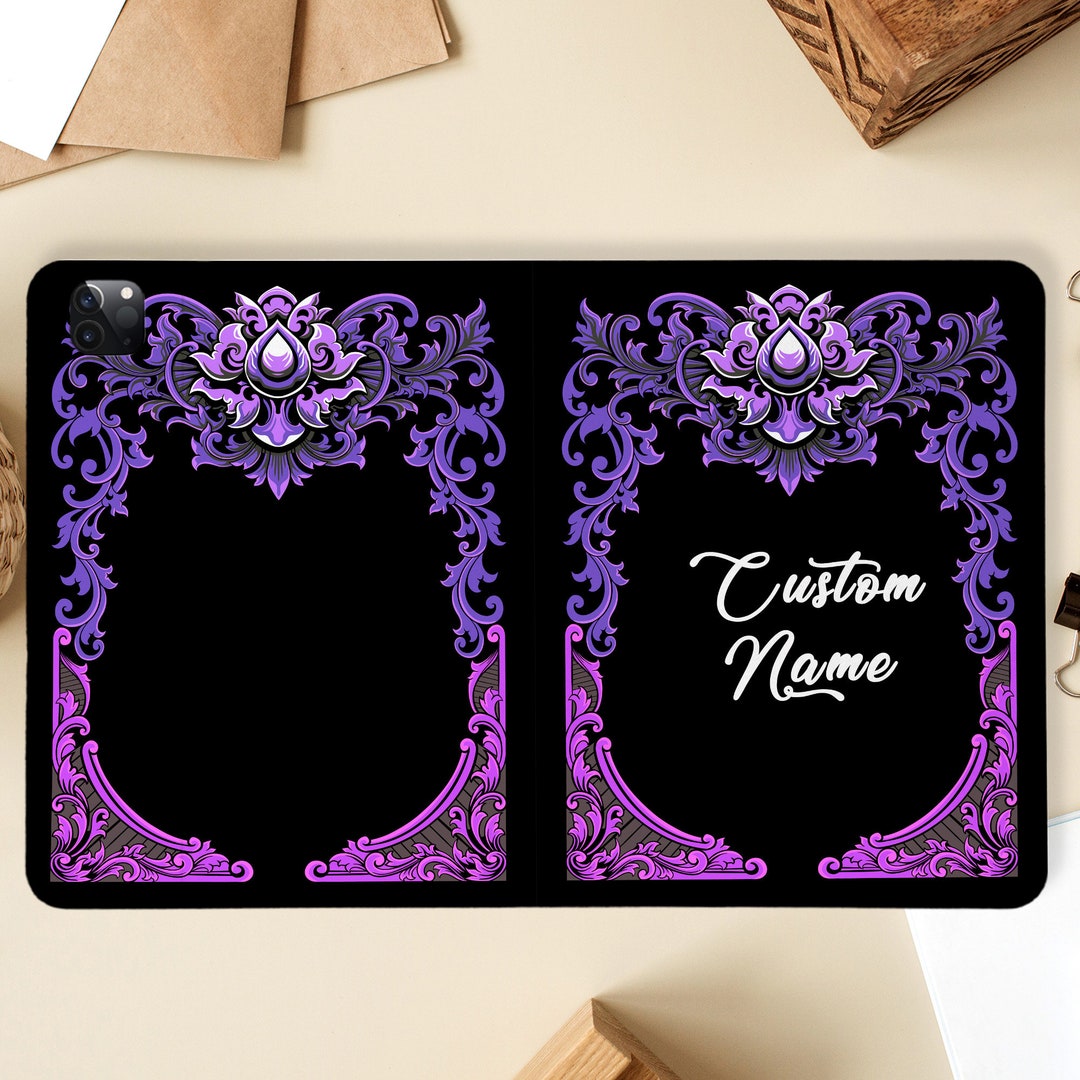 Grimoire iPad Case Magic Book of Spells Vintage Book iPad Case Pencil