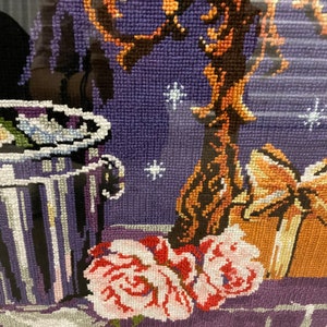 Cross-stitch Completed Work, Dating Couple on a Beautiful Evening image 3