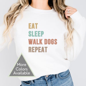 Funny Dog Walker Sweatshirt gift for dog owners and dog lovers. Comfy Dog Mom Sweatshirt gift for her.
