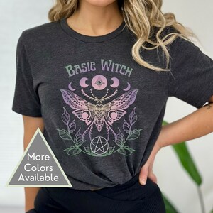 Cute Basic Witch Shirt gift for wiccans, funny wicca tshirt for witches and pagan girls with pretty wiccan design