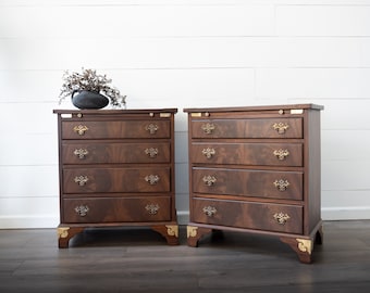 SOLD **DONOT Purchase**- Pair of Classic Vintage Nightstands/ Bedside Tables/ Bedside Chests