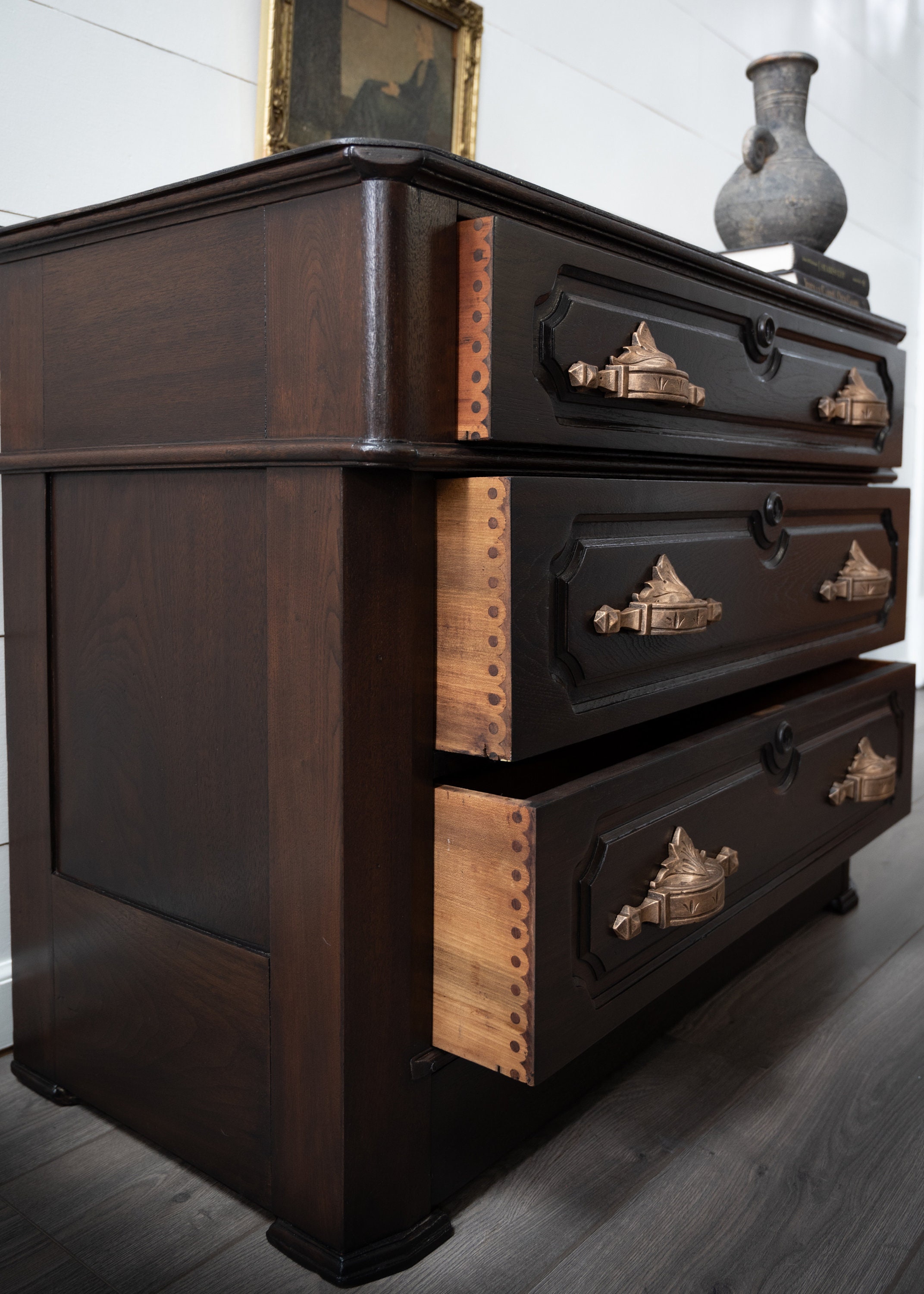 SOLD **do Not Purchase** 1800s Eastlake Dresser, Glass Top, Refinished ...