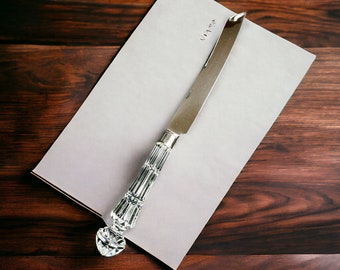 Waterford Lismore Bridal Cake Knife Vintage Crystal