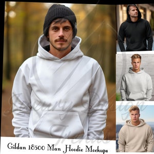 Gildan 18500 Mockup Bundle, 18500 Hoodie Bundle, Man Model Mockups, Whole Section Bundle, Lifestyle Mockups, Hoodie Mockup Photos
