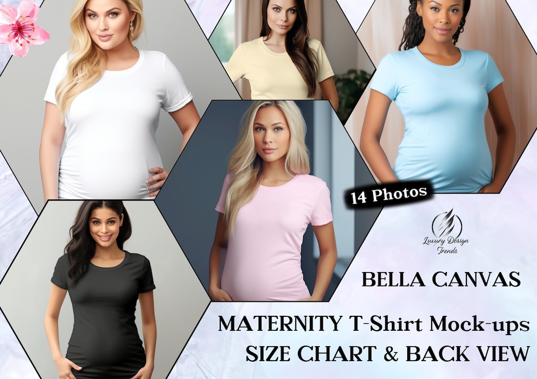 Maternity Mockup Bundle Pregnancy Mockup Bella Canvas 3001 Mockup Bella
