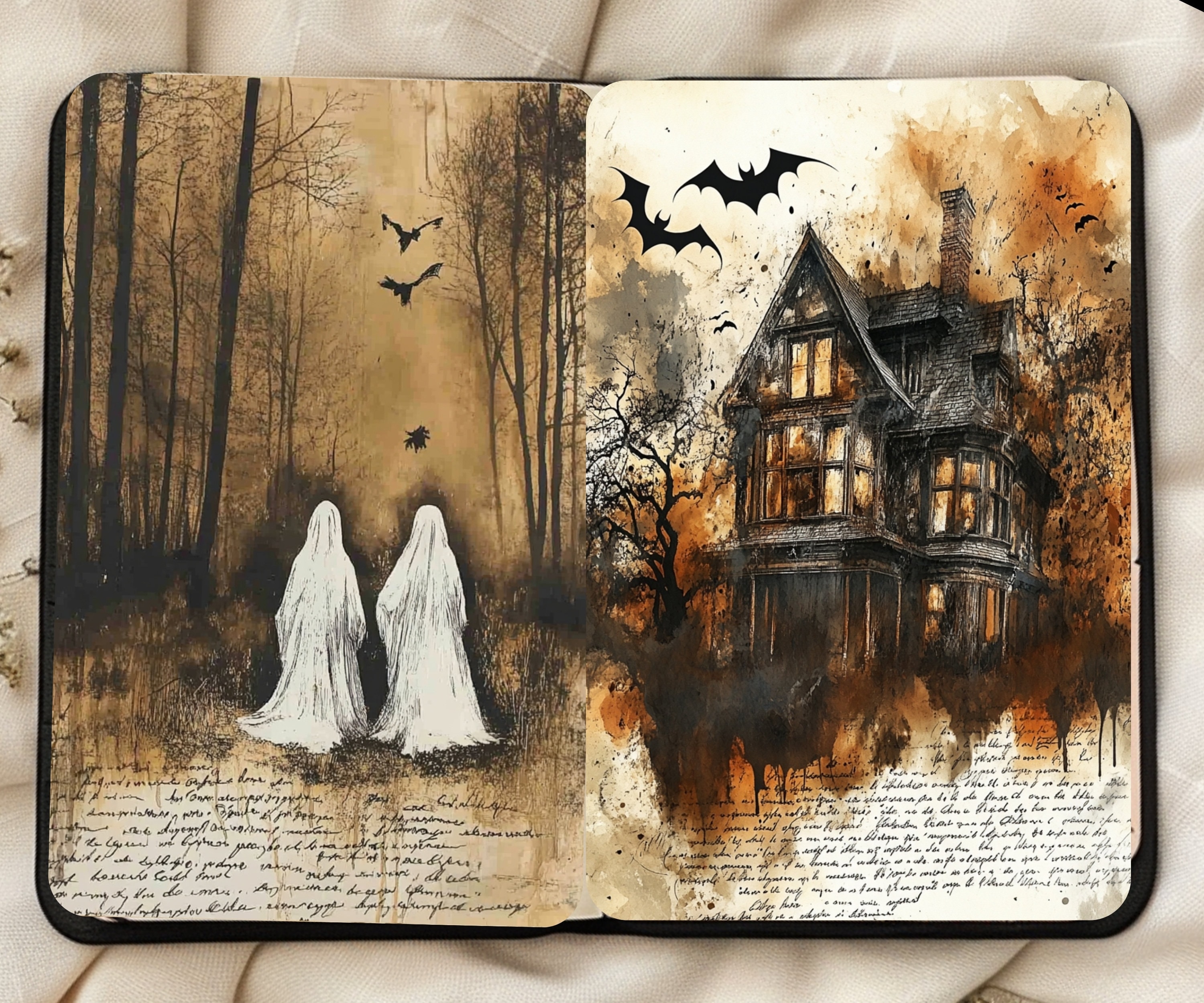 Spooky Halloween Junk Journal Pages | Vintage Gothic Ephemera Bundle ...