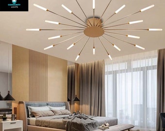 Nordic Elegance: Sputnik Chandelier Pendant Light for a Stylish Bedroom and Living Room Ambiance