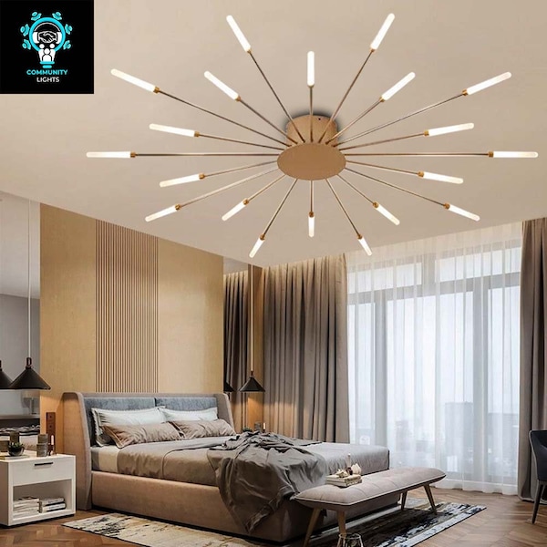Nordic Elegance: Sputnik Chandelier Pendant Light for a Stylish Bedroom and Living Room Ambiance