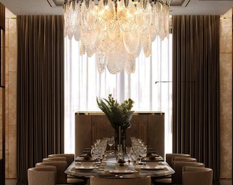 Golden Vintage Elegance: 8-Light Crystal Chandelier | Luxury Golden Chandelier | Crystal Chandelier | Pendant Light