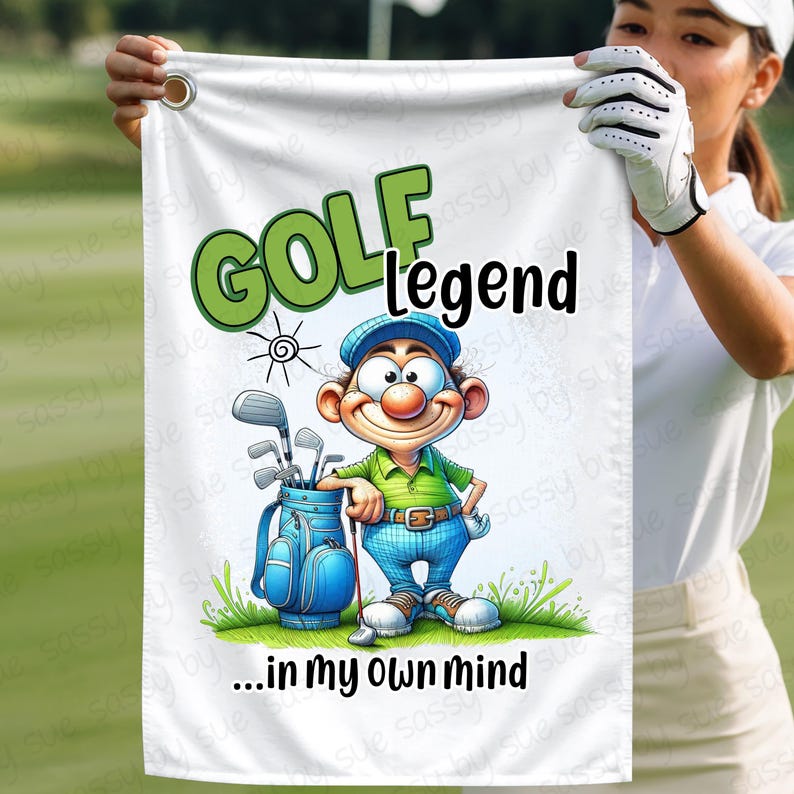 Golf Legend Cartoon PNG, Quirky Golfer Humor Clipart (digital Download ...