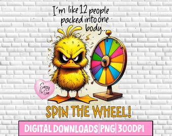 Ik ben net 12 mensen verpakt in één lichaam PNG, sublimatieontwerp, grappig sarcastisch citaat, Silly Duck PNG, donkere humor clipart, grappig gezegde, grappig gezegde