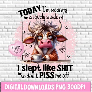 怒らせないで PNG、昇華デザイン、かわいい大人のユーモアの引用、牛 PNG、皮肉、怒った牛、悪態、ばかげた言葉、漫画の牛、タンブラー