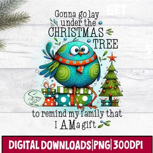 Vou Deitar-me Debaixo da Árvore de Natal PNG, Design de Sublimação de Natal, Citação Engraçada de Férias, Clipart de Pássaro Festivo de Desenho Animado, Natal em Família, Caneca