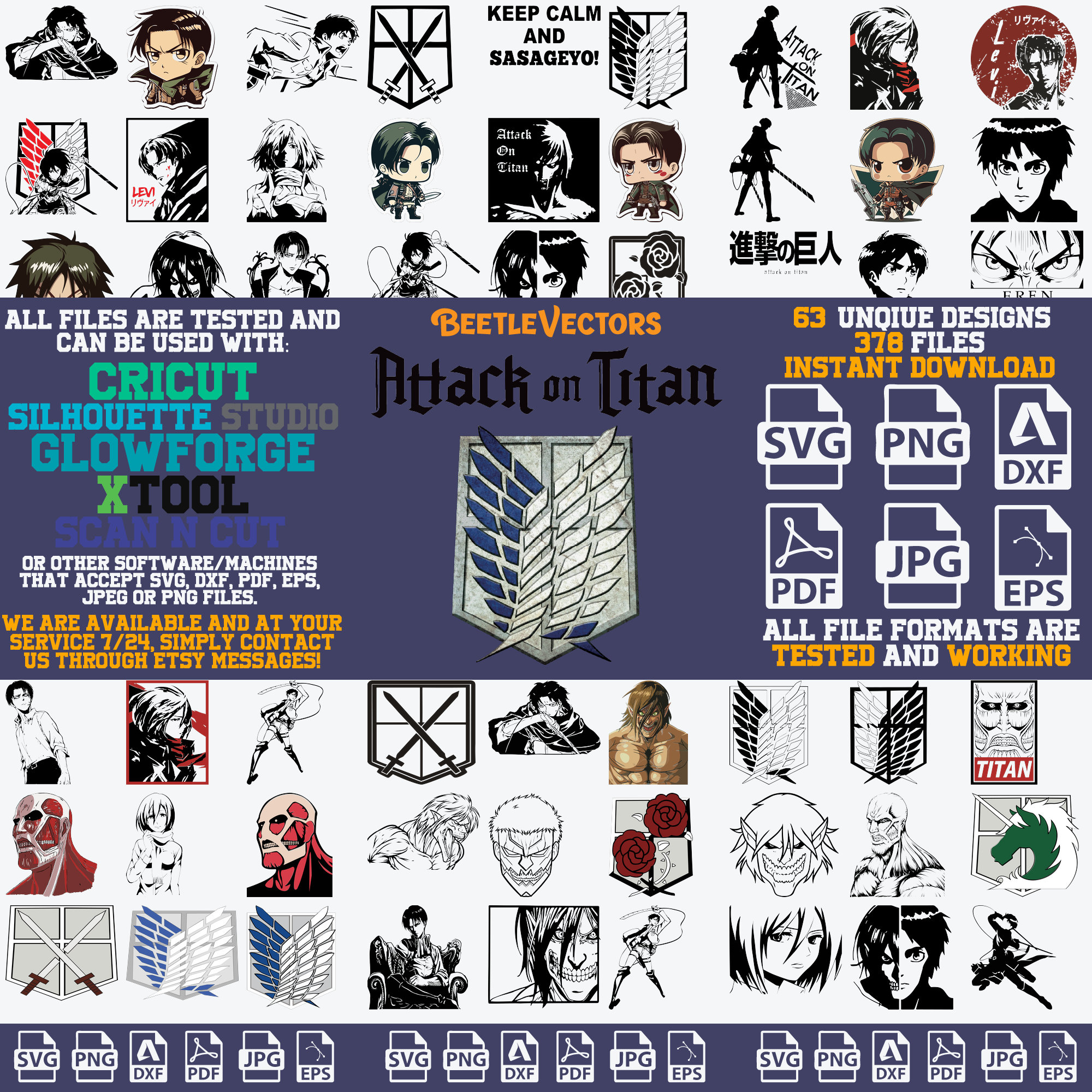 Shingeki No Kyojin designs, themes, templates and downloadable