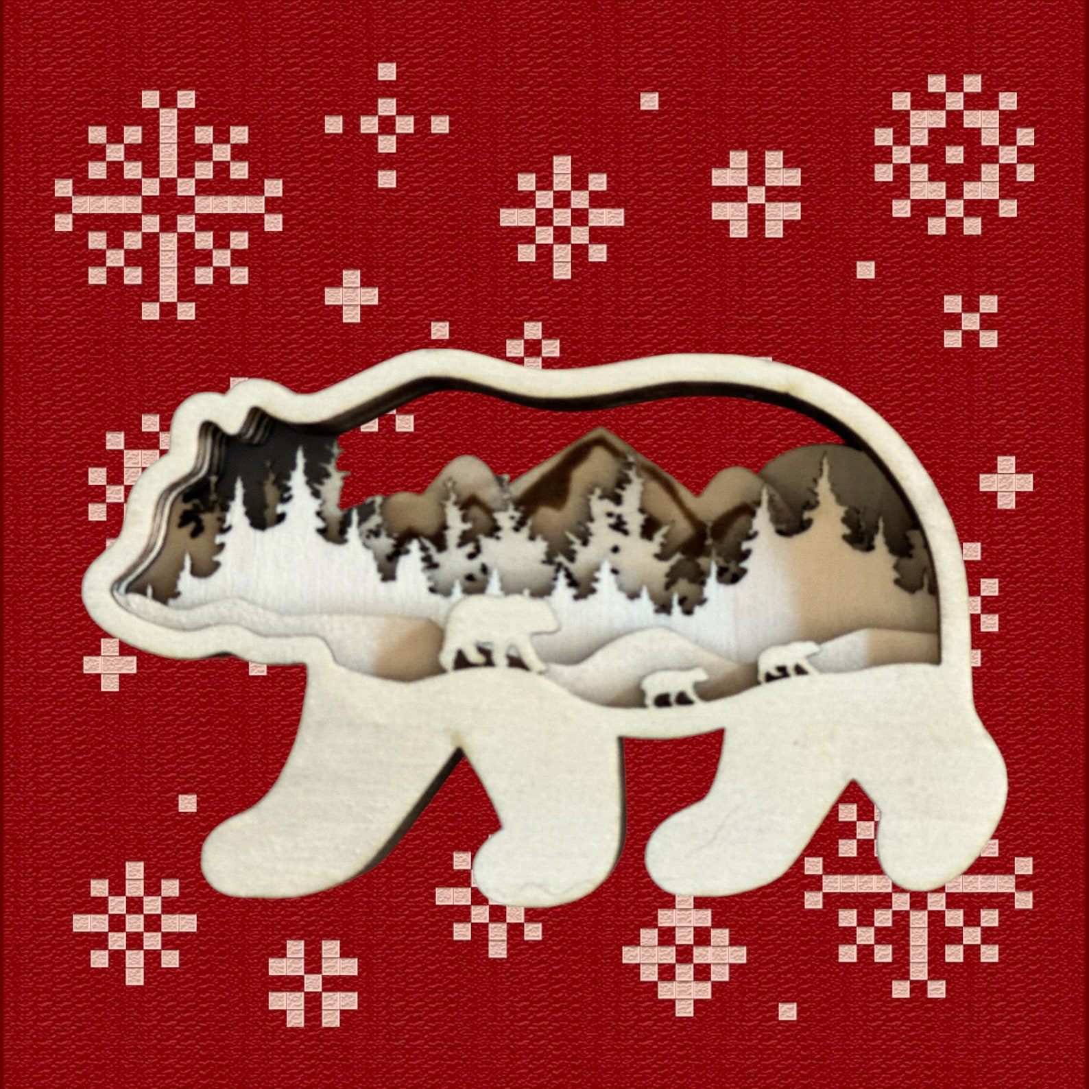 Bear Multilayer Painting Kit Laser Cut Files, Fully Tested on Glowforge ...