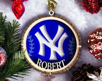 Personalized NY Sports Team Multilayer Ornament Digital Laser Cut Files - Glowforge Tested