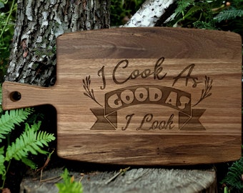 Engraved Wood Cutting Board - Funny Kitchen Decor