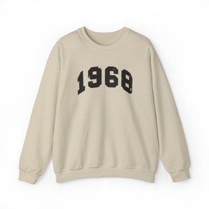 1968 Crewneck Sweatshirt, 1968 Geburtstagsjahr, Vintage 1968 Geburtstagsgeschenk, College Style 1968 Sweatshirt, geboren 1968, 1968 Geburtstagsjahr
