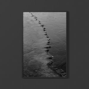 Black and White Minimalist Home Decor | Black and White Wall Art | Winter Home Wall Decor